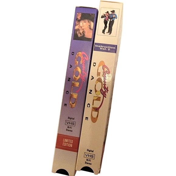 Country Gold Dance Instruction vol 1 2 VHS Movie Tape Lot Line Dancing Western - Picture 2 of 13